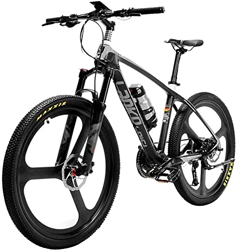 Bici elettriches : CCLLA Bicicletta elettrica PAS da Mountain Bike elettrica Super Leggera in Fibra di Carbonio da 18 kg con Freno Idraulico