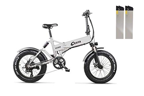 Bici elettriches : Ceaya 20” Bici Elettrica, 500W Bici elettriche Pieghevole con 48V 12.8Ah, Cambio Shimano 7 Velocità E-Bike para Adultos