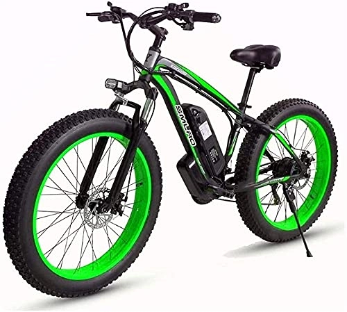 Bici elettriches : CHHD Bicicletta elettrica Mountain Bike elettrica 4.0 Fat Tire OW Bike， Mountain Bike elettrica da 26 Pollici， Motore 48V 1000W Ciclomotore al Litio 17.5， Bici Fuoristrada Maschile e Fe