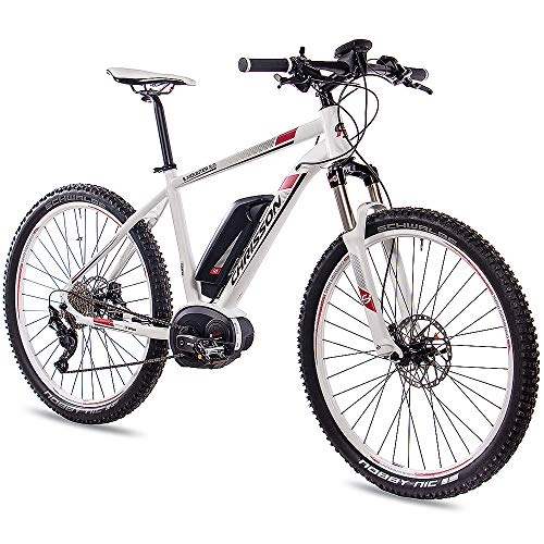 Bici elettriches : CHRISSON 27, 5e di Bike e di Mounter 2.010s Deore 640Bosch PLine Power pack400Bianco Matt, 52 cm