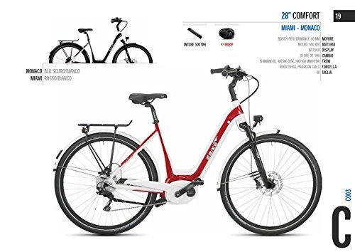 Bici elettriches : Cicli Ferrareis City Bike Donna 28 EBIKE 28 Comfort Miami - Monaco