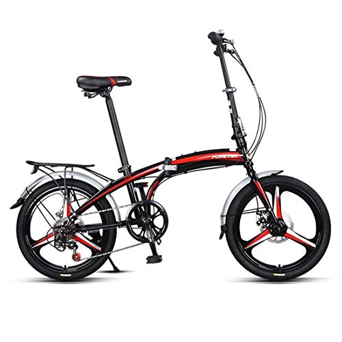 Bici elettriches : City Bike 20 Pollici 7 velocit Bicicletta Mountain Bike Piega Telaio in Acciaio ad Alto Contenuto di Carbonio per Unisex Adulti