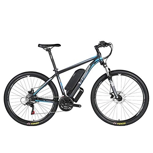 Bici elettriches : D&XQX Elettrico Mountain Bike (26-29 Pollici), con Grande capacità Rimovibile agli ioni di Litio (36V 250W), Bici elettrica 24 Speed ​​Gear e Tre modalità di Funzionamento, Blu, 27.5 * 15.5in