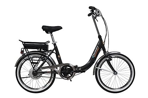 Bici elettriches : Discovery E1000 Rear Motor 24V, Bicicletta Elettrica Pieghevole 20' Colore Nero o Grigio Antracite Unisex, 20