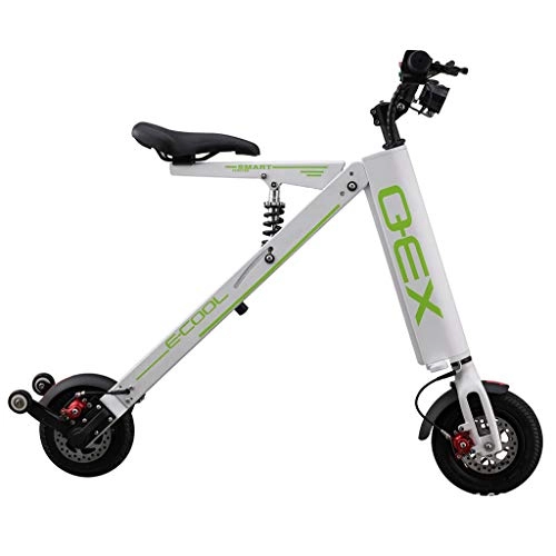 Bici elettriches : DYG Portable Bici elettrica, Urban Commuter Pieghevole E-Bike, velocità Massima 20 km / h, 250W / 36V a Due Ruote No Chain Batteria al Litio Mini Scooter