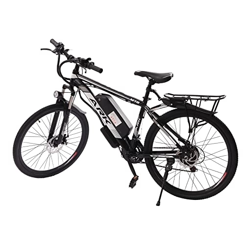Bici elettriches : E Bike 26 pollici, E-mountain bike da uomo e donna, bicicletta elettrica a 21 marce, con display LCD, 3 modalità di guida, 25 km / h, batteria al litio da 48 V, 10 Ah