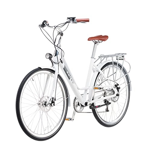 Bici elettriches : E Bike Bicicletta elettrica da uomo e donna, 28", 250 W, 3, 6 V, display LCD, 6 livelli di potenza di supporto, 25 km / h, batteria 3500 mAh, 36 V, 7 Ah, batteria nascosta, telaio in lega di alluminio