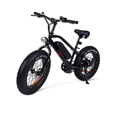 Bici elettriches : ECOXTREM Bicicletta elettrica Monster 7 velocità 350 W colore nero pedali montagna ruote larghe