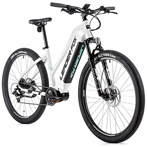 Bici elettriches : Electric bike-mountain bike leader fox 29 swan 2021 woman central motor bafang m300 250w-battery lg 15ah- 9 vts White