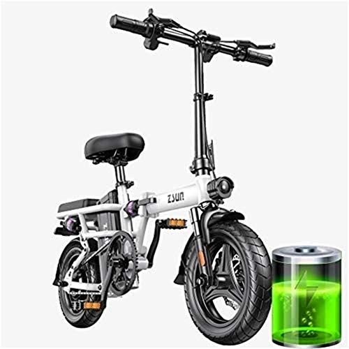 Bici elettriches : Elettrica bici elettrica Mountain Bike Adulti bici elettrica Forma Scooter Velocità massima 25 kmh 48V24AH batteria al litio for freni a disco 14 pollici Pneumatici pneumatici per i sentieri della giu