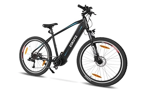 Bici elettriches : ESKUTE Bici Elettrica MTB 27.5" Netuno Pro con Motore Centrale 250w, Batteria con Celle Samsung 36V 14, 5A per Adulti Unisex Cambio a 9 Velocità