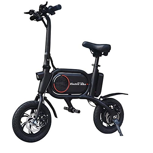 Bici elettriches : European Stock E-Bike per adulti 36 V / 6 Ah, batteria rimovibile, 350 W, telaio pieghevole per auto, bicicletta elettrica portatile da 12 pollici