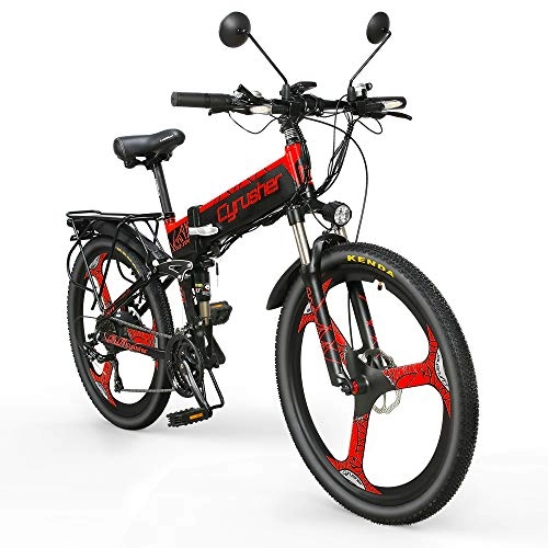 Bici elettriches : Extrbike XF770 - Mountain bike elettrica con telaio in alluminio, 500 W, 48 V, 21 marce, con freni a disco meccanici