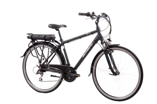 Bici elettriches : F.lli Schiano E-Ride 28" E-Bike, Bicicletta Elettrica da Uomo con Motore 250W e Batteria al Litio 36V 10, 4Ah estraibile, con 21 Velocità, Colore Nero