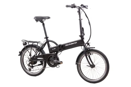 Bici elettriches : F.lli Schiano E-Sky 20" E-Bike, Bicicletta Elettrica Pieghevole per Adulti con Motore 250W e 7 velocità, Batteria al Litio 36V 7.8Ah estraibile, Colore Nero
