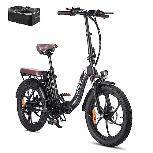 Bici elettriches : Fafrees Bici elettrica F20-PRO bicicletta elettrica urbana pieghevole da 20" Shimano E-bike a 7 velocità con motore da 250 W Batteria da 18 Ah, Allineare150 km, unisex adulto ebike, Nero