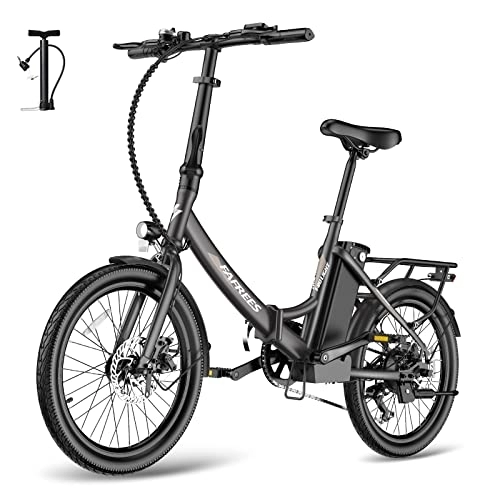 Bici elettriches : Fafrees F20 Light Bicicletta elettrica pieghevole da 20 pollici, bici elettrica da uomo 36 V 14, 5 AH, bici da 250 W 120 kg, Ebike da donna max. 25 km / h, Shimano 7S, bicicletta pieghevole (nero)