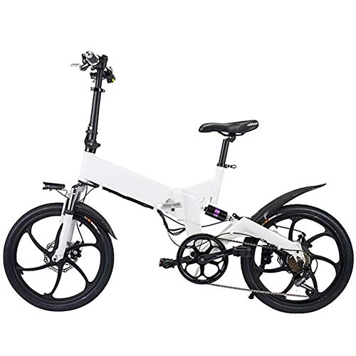 Bici elettriches : Fbewan 20 Pollici elettrica della Bici della Bicicletta per Gli Adulti Che Piega Bici elettrica 250W Motore 36V 7.8AH Batteria al Litio Rimovibile
