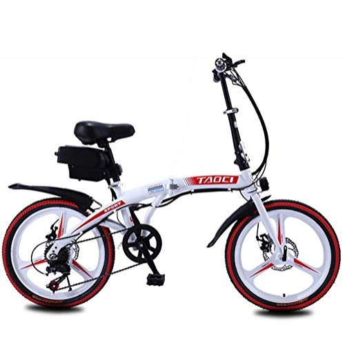 Bici elettriches : FZC-YM Bicicletta elettrica per ciclomotore per Adulti velocità da 20 Pollici E-Bike Pieghevole Intelligente 36V 8 / 10AH 250W Motore per Bicicletta da Montagna in Acciaio al Carbonio per Uomo A 10AH