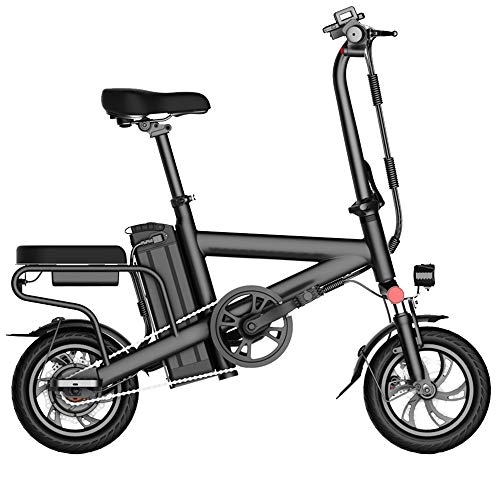 Bici elettriches : GEXING Auto Elettrica Pieghevole Portatile e Facile da riporre in roulotte, Auto. (Color : Black)