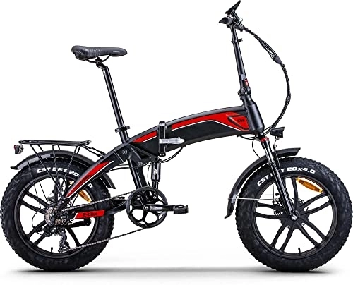 Bici elettriches : giordano shop Fat-Bike Bicicletta Elettrica Pieghevole 48V a Pedalata Assistita 20" 250W Sport Bike Rossa