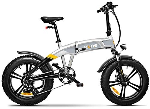 Bici elettriches : giordanoshop Fat-Bike Bicicletta Elettrica Pieghevole a Pedalata Assistita 20" 250W Icon.E iDesert X5 Stardust Silver