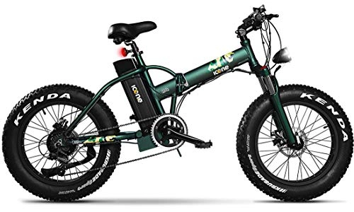 Bici elettriches : giordanoshop Fat-Bike Bicicletta Elettrica Pieghevole a Pedalata Assistita 20" 250W Icon.E iMonster Green Verde