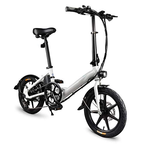 Bici elettriches : Glomixs Foldable Electric Bike, Electric Bicycle Bike Lightweight Aluminum Alloy 16 inch 250W Hub Motor Casual for OutdoorArrived 3-7 Days