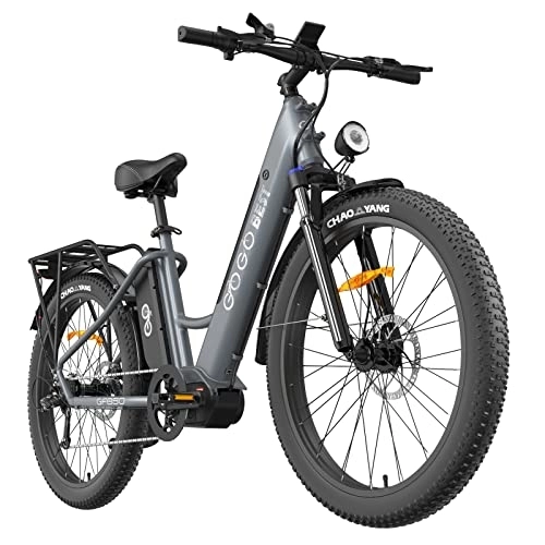 Bici elettriches : GOGOBEST Elettrica Bicicletta 26" Motore Montato a Metà GF850 48V 2 * 10.4 AH Bici Elettrica per Adulti, Shimano Forcella Ammortizzata