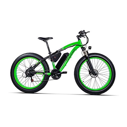 Bici elettriches : GUNAI Bicicletta Elettrica Pieghevole Bici da Montagna 48V 1000W Ebike con Batteria al Litio da 26Velocità Sospensione Completa Premium e Cambio(Verde)