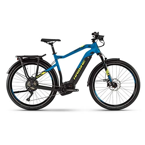 Bici elettriches : HAIBIKE Sduro Trekking 9.0 Bosch 500wh 11v Nero / Blu Taglia 52 2019 Uomo (Trekking Elettriche)