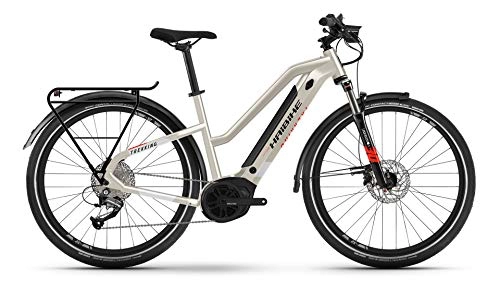 Bici elettriches : Haibike Trekking 4 500 Wh Yamaha Bicicletta elettrica 2022 (27, 5" LowStandover M / 48 cm, Desert / White (LowStandover))