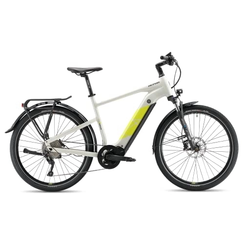 Bici elettriches : HEPHA Trekking 7, E-Bike Unisex Adulto, Grigio, 52