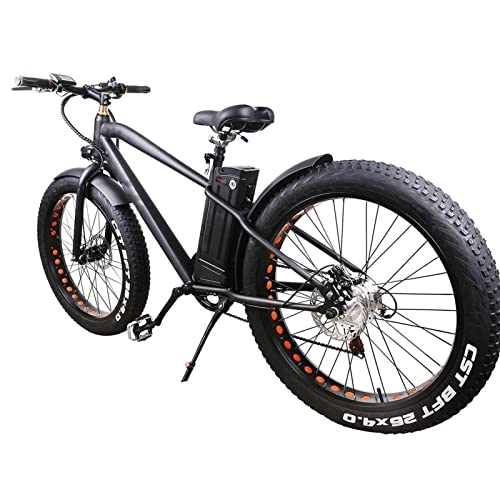 Bici elettriches : HMEI Bici elettriche da Montagna per Adulti Uomini 1000w Bici elettrica da Neve 48v 17ah Bicicletta elettrica 26 Pollici 4.0 Fat Tire E Bike (Colore : Nero)