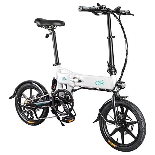 Bici elettriches : HWZ Elettrico Pieghevole, D2S Biciclette in Alluminio da 16 Pollici Bici elettrica per Adulti 6 velocità E-Bike con Built-in 36V 7.8AH Batteria al Litio 250W Motore, B, 135.00 x 40.00 x 110.00 cm