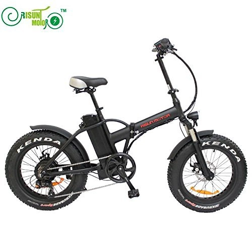 Bici elettriches : HYLH 48V 500W 8Fun / Bafang Hub Motore 20 Pollici Ebike Mini Bicicletta elettrica Pieghevole per Pneumatici Grassi con Batteria al Litio 48V 12.5AH