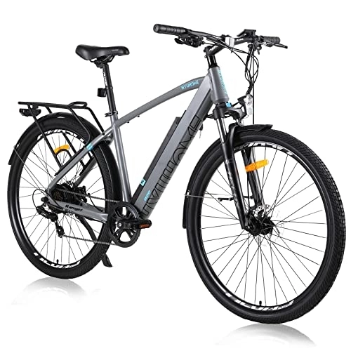 Bici elettriches : Hyuhome Biciclette elettriche per adulti e uomini, mountain bike elettrica da 27, 5 '' / 28'', bici da uomo con batteria rimovibile da 36 V 12, 5 Ah e motore BAFANG