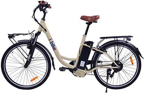 Bici elettriches : i-Bike, CITY EASY ITA99 Unisex adulto, Crema lucido, 180 x 90 x 32 cm