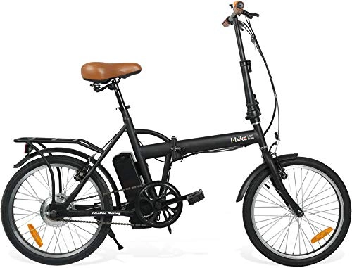 Bici elettriches : i-Bike I- Fold Easy, Bicicletta Elettrica Pieghevole, Unisex - Adulto, Nero, Taglia Unica