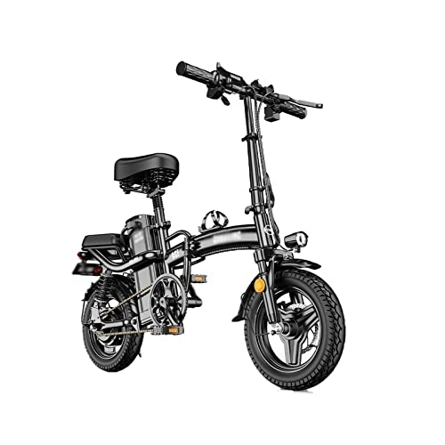 Bici elettriches : IEASEddzxc Electric Bicycle Folding Adult Travel Small Electric Vehicle Lithium Battery Ultra-light Power-assisted Electric Bicycle