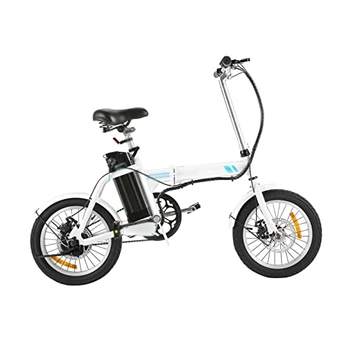 Bici elettriches : IEASEzxc Bicycle Electric Bike Fat Bike Electric Beach Mountain Bike Snow Bike Electric Bike Foldable Hybrid Bike (Color : White)