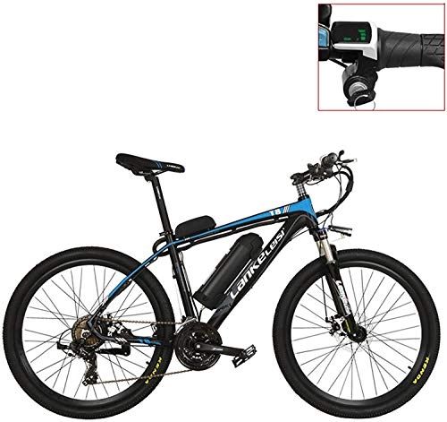 Bici elettriches : IMBM T8 36V 240W Strong Pedal Assist Bici elettrica, Alta qualità & Fashion MTB elettrica Mountain Bike, Adotta Forcella della Sospensione (Color : Blue LED, Size : 20Ah+1 Spare Battery)