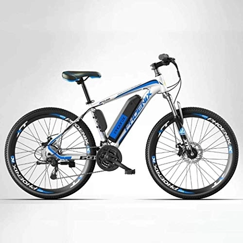 Bici elettriches : Intelligente Montagna Ebike for adulto, 26" Mountain Bike for adulti, All Terrain Biciclette 27 velocità, 50 chilometri di distanza in miglia Pure batteria rimovibile agli ioni di litio,