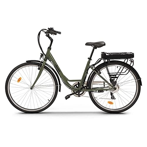 Bici elettriches : Jeep City E-Bike Green, Bici Unisex adulto, large