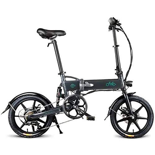 Bici elettriches : JINXL D2 Shifting Versione 36V 7.8Ah 250W Pieghevole Bicicletta ciclomotore 25 kmh Max 50KM Chilometraggio Bici elettrica in Bicicletta Parti accessorie (Color : Dark Grey)