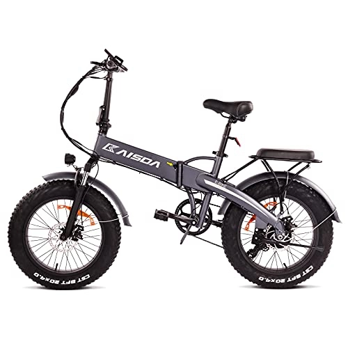Bici elettriches : KAISDA K2 Fat Bike Bicicletta Elettrica Pieghevole da 20 Pollici Batteria 48V 10AH Fari Super Luminosi Bicicletta Elettrica Pneumatico 20 * 4.0 Shimano 7 velocità con Strumento LCD