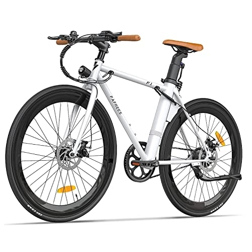 Bici elettriches : Kinsella Bicicletta elettrica F1 700C x 28, bici da strada elettrica 250W 40N.m, batteria 36V 8.7Ah, bicicletta elettrica 25km / h City E-Bike donna e uomo (bianco)