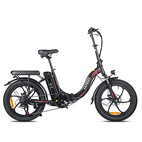 Bici elettriches : Kinsella Bicicletta elettrica pieghevole da città F20 da 50, 8 cm, motore brushless da 250 W e batteria al litio da 36 V 15 Ah (nero)