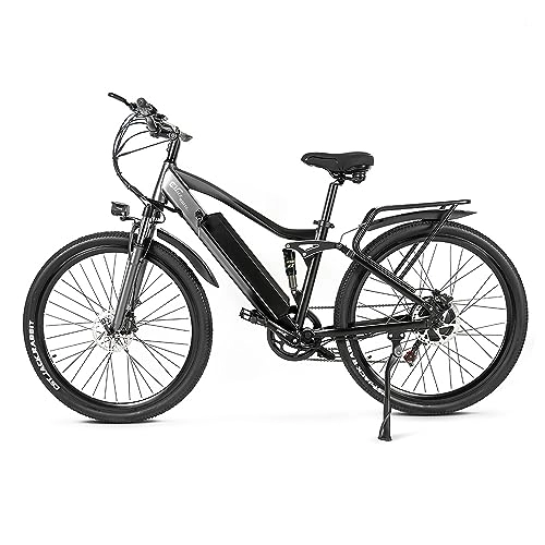 Bici elettriches : Kinsella Cmacewheel TP26 mini bici elettrica per pendolari da 27 pollici, freno idraulico, batteria al litio da 48 V 17 Ah.