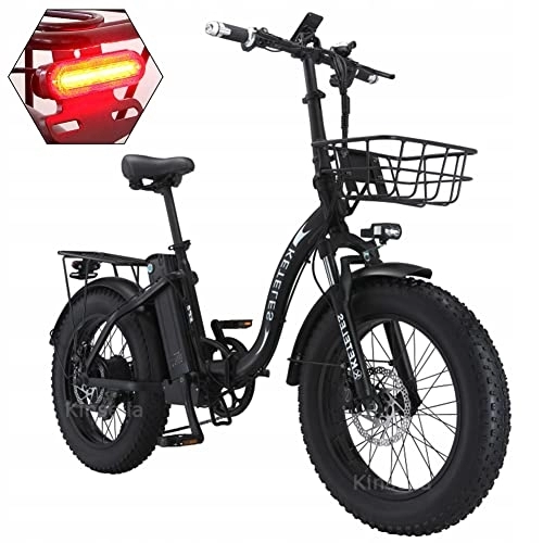 Bici elettriches : Kinsella KF9 Bicicletta elettrica 15 AH batteria al litio 20 x 4, 0 pollici pneumatici larghi bicicletta elettrica pieghevole
